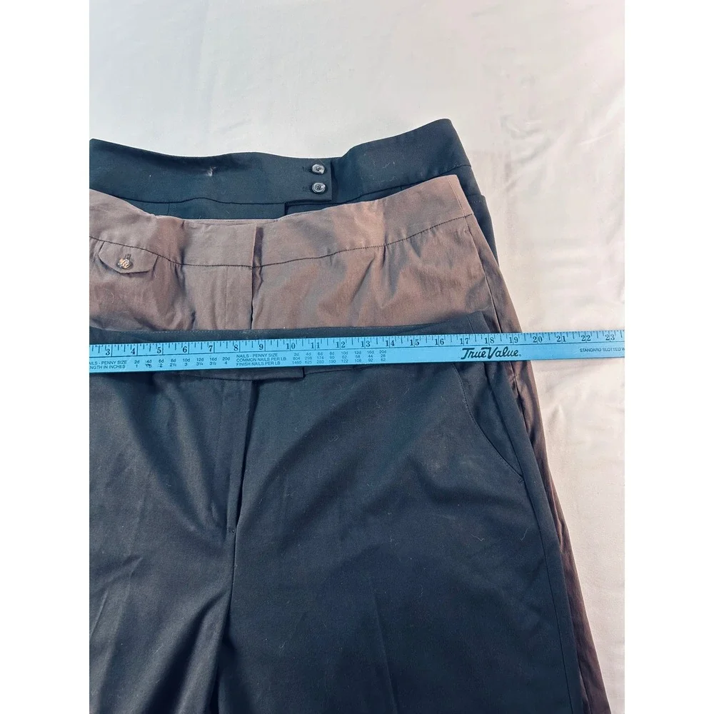 Jones New‎ York Collection Lot of 3 Stretch Dress Pants Black Brown Size 14
